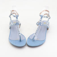 Nuevos zapatos planos de mezclilla con tachuelas para mujer - details 8