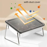 Cuencos elevados para comida para perros, cuenco de agua para gatos de acero inoxidable inclinado de 15 grados, protección del cuello, estante alto, plato de alimentación para mascotas para interiores - details 2