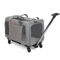 Bolsa de viaje portátil para mascotas, bolsa de malla transpirable con ruedas universales, plegable, de gran capacidad, desmonta - details 3