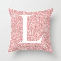 Cojín de sofá con letras brillantes de color rosa de 45x45 cm con almohada de respaldo central - details 11