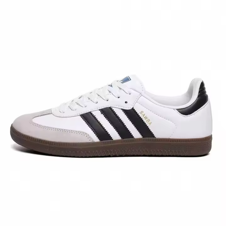 Buroalma Zapatilla samba Sneaker Mujer Zapatillas Dexter de tres rayas de cuero genuino TALLA 36-45 - 1
