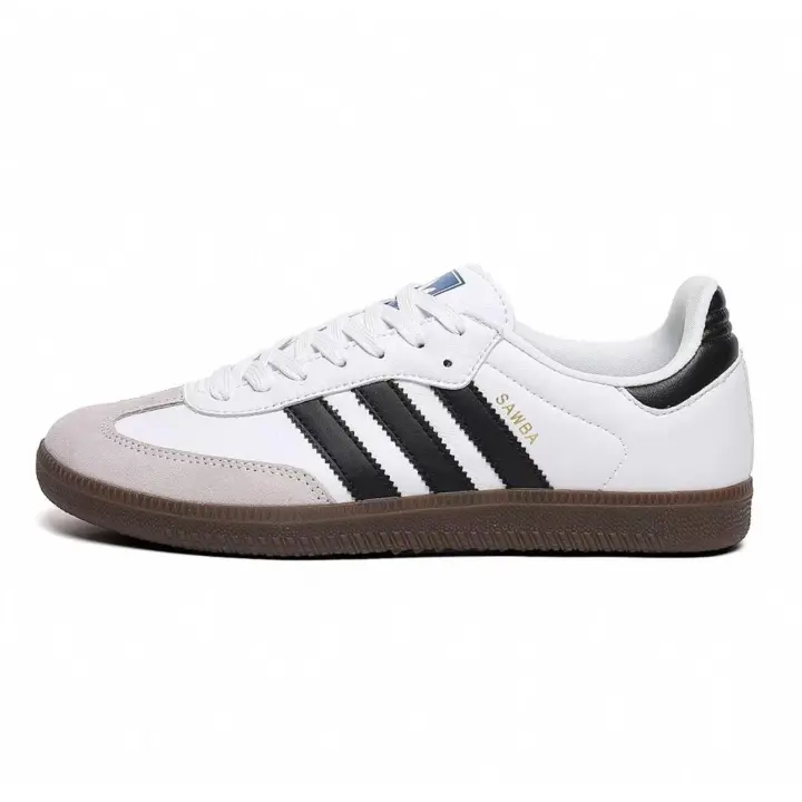 Buroalma Zapatilla samba Sneaker Mujer Zapatillas Dexter de tres rayas de cuero genuino TALLA 36-45 - 1