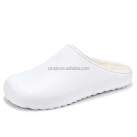 Nuevo Zuecos de madera para jardín con forro de lana de invierno de alta calidad, pantuflas cálidas de felpa para interior para hombre 38-45 #   Precio bajo - details 1