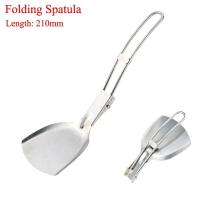 Utensilios de cocina largos, mochila, tenedor deportivo, cuchillo plegable de acero inoxidable y cuchara, juego de cubiertos para picnic y camping, villa - details 4