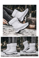 Botas de nieve para mujer, botines cálidos de felpa para exteriores, impermeables, antideslizantes, Zapatillas altas de Trekking, de algodón, Invierno - details 10