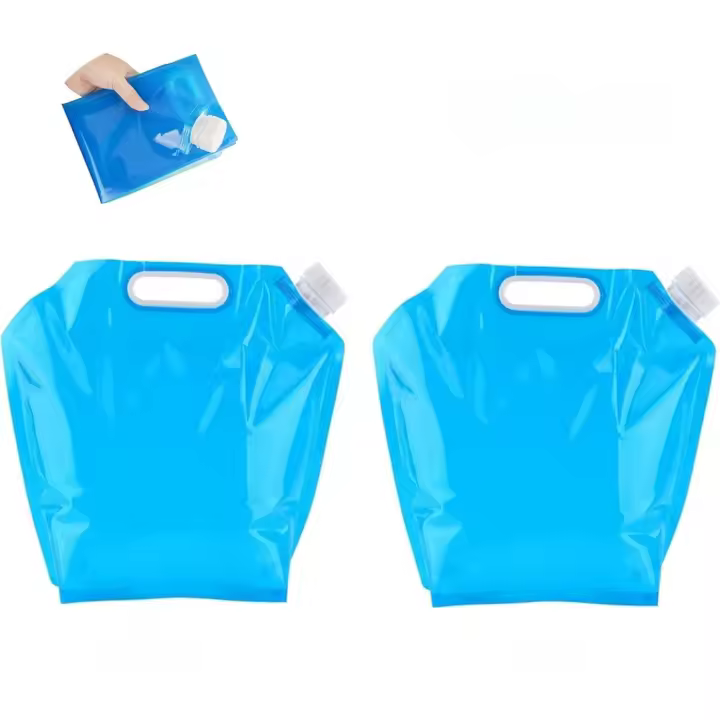 Tanque de Agua Plegable Portátil 10L Depósito para Senderismo, Camping, Picnic, BBQ 2PCS - 1