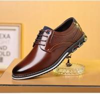 Zapatos de Cuero para Hombres Zapatos Casuales con Suela Gruesa Resistentes al Desgaste - details 14