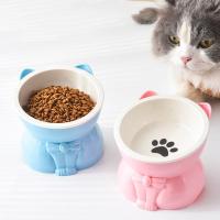 Dispensador de alimentos, cuenco de cerámica para gatos, cuenco creativo y bonito para base alta, alimentador antideslizante desmontable para mascotas, gatito y cachorro - details 9