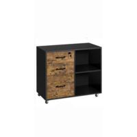 Mesa Escritorio con Soporte Monitor Mesa de Ordenador de Estilo Industrial Mesa Oficina Estudio con 2 Ojales para Cables/Gancho Marrón Rústico 140x60x89cm - details 10
