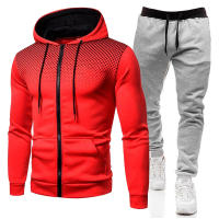 Sudadera con capucha de lunares de felpa para hombre y mujer, sudadera y pantalones de chándal de Color sólido, 2024 - details 3