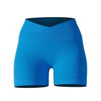 Crossover mujeres deporte gimnasio entrenamiento correr cintura alta Yoga Push Up cadera sin costuras Fiess Shorts - details 70