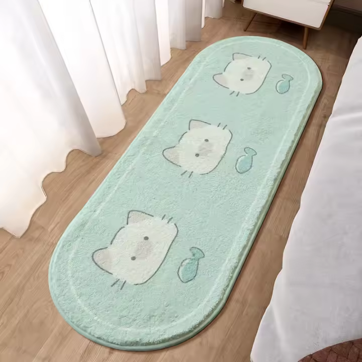 Alfombra suave y esponjosa para dormitorio de niños, alfombrilla antideslizante para habitación de niños, alfombrilla larga para sala de estar - 1
