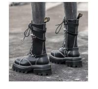 Trabajo impermeable senderismo combate cordones botas de tacón bajo, botines - details 8