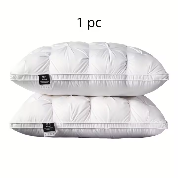 Almohada de hotel cinco estrellas 48x74cm para sueño profundo, soporte cervical y alta altura sin colapso - 1