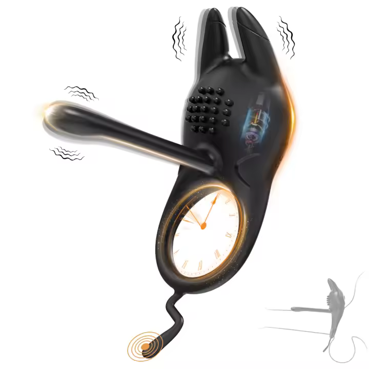 Anillo vibrador para el pene para hombres, estimulador del glande y el punto G, retraso de la eyaculación, juguete sexual para parejas - 1