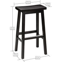 2 taburetes de cocina de madera maciza, taburete de bar, silla de comedor, fácil montaje, moderno, 74 cm de alto, - details 5
