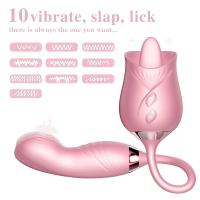 Vibrador Llicking Estimulador de Clítoro y Dildo de Penetración 2 en 1 Juguete para Mujeres Adultas - details 6
