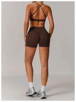 Ropa deportiva de yoga de alta elasticidad para mujer, pantalones cortos absorbentes, pantalones push-pull, monos para ciclismo, jogging y fiesta - details 17