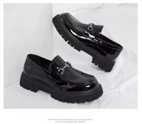 Zapatos casuales de cuero de vestir de diseñador para hombre, fáciles de usar, talla grande, nueva punta redonda alta - details 7