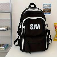 Mochila de Viaje Oxford Duradera - Bolso Escolar Casual Atractivo Visualmente con Correas Ajustables, Múltiples Compartimentos y Cierre de Cremallera, Diseño Blanco y Verde, Mochila Casual |   Bolso Casual Elegante |   Material Oxford - details 3