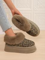 Botas de nieve con estampado de leopardo, engrosadas y de terciopelo para mantener el calor y usar a la moda antideslizante. - details 6