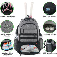Tennis Bag Backpack 2 Rackets with Ventilated Shoe Compartment,for Pickleball,Basketball, Badminton, Soccer,men and women professional badminton racket bag large capacity multi-function shoe bag separated - details 2