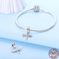 Encantos de Pulgas de Plata Esterlina S925 100% para Mujeres Joyería Fina de Cumpleaños Ajuste a Pulseras Originales de 3mm DIY con Cuentas Material Principal de Metal: Zircon - details 20