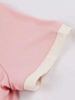 Vestido de Parche de Dos Tonos Vintage con Cuello de Lazo Manga Corta de Verano - details 19
