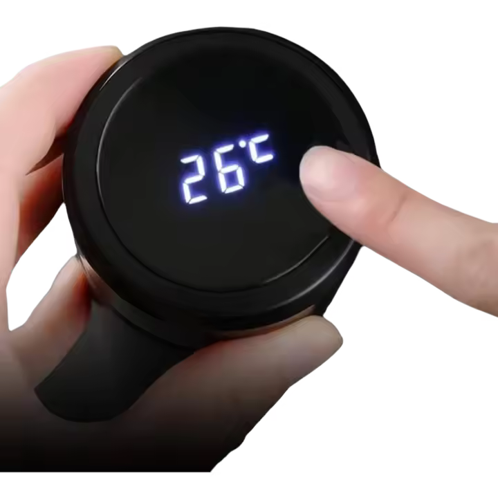 Botella De Agua Inteligente De Acero Inoxidable 2Pcs Impermeable Con Pantalla LCD De Temperatura Mantén Bebida Caliente Y Fría - 1