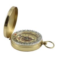 Navegación portátil dorada de latón de la brújula del bolsillo que acampa de alta calidad para las actividades al aire libre - details 3