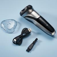 Maquinilla de afeitar eléctrica para hombre, afeitadora recargable, recortadora emergente - details 0