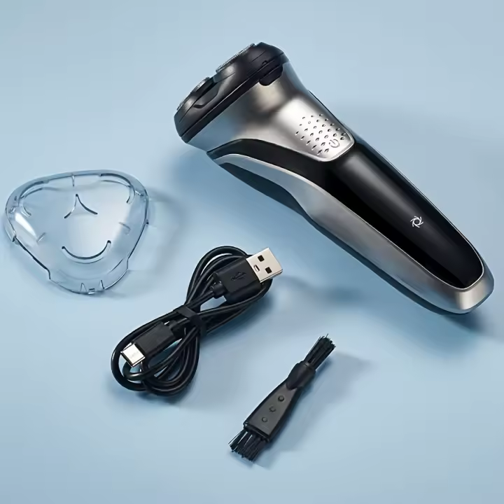 Maquinilla de afeitar eléctrica para hombre, afeitadora recargable, recortadora emergente - 1