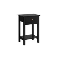 Mesita de Noche con 3 Cajones 45x35x60cm Mesilla de Noche de Estilo Moderno Mesa Auxiliar para Cama Negro - details 8