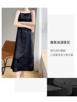 Vestido de Satén de Ácido Acético de Estilo Chino Vestido Largo de Suspensores de Seda de Imitación para Mujeres Diseño Ligero de Verano - details 9