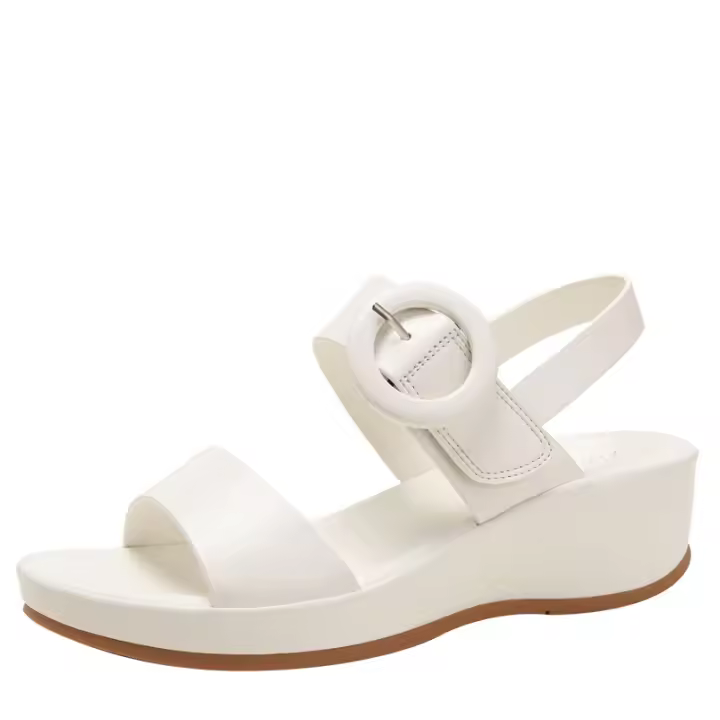 Sandalias de verano para mujer, nuevas, modernas y versátiles, cómodas, con tacón de cuña, suela plana, casuales, suela gruesa y tacón medio. - 1