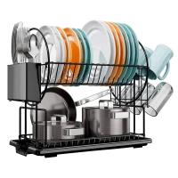Estante de Secado de Platos de Dos Pisos Tamaño Pequeño para Cocina de Counter - details 5