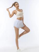 Pantalones cortos deportivos falsos de secado rápido para mujer, pantalones cortos informales de cintura elástica para correr - details 9