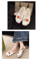 Baotou zapatillas mujer, verano nuevo desgaste temperamento fondo plano casual perla zapatos individuales zapatos perezosos cómodos - details 2