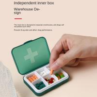 Pastillero de viaje a prueba de polvo, Mini caja de medicina duradera impermeable, múltiples rejillas, contenedor de pastillas ecológico, organizador de viaje - details 7