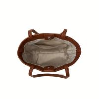Bolso de Paja Tejido con Cierre Magnético Bolso de Playa para Mujeres, Color Bloqueado, Perfecto para Vacaciones en la Playa/Diversión en el Mar Incluye un Bolso Pequeño - details 3