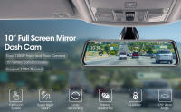 Mirror Dash Cam-cámara de visión nocturna 1080P FHD, pantalla táctil completa, Vista frontal y trasera, cámara de respaldo para coches, grabación en bucle, Streaming Media, gran angular de 170 °, asistencia de estacionamiento - details 0