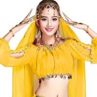 Tops brillantes con cuentas de lentejuelas en el vientre, disfraces de baile sexys, disfraces con flecos para festivales, discotecas, fiestas, Tailandia, India y Arabia - details 14