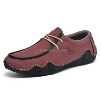Nuevos zapatos de cuero de alta calidad para hombres para fiestas, vida diaria, cordones de goma, diseño de moda antideslizante, zapatos deportivos casuales, - details 6