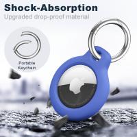 【Paquete de 4] funda MOLOSLEEVE Airtag Holder Air Tag con llavero, llavero Airtags antiarañazos para etiquetas Apple Air, accesorios Airtag para rastreador de buscador de artículos GPS, multicolor - details 3