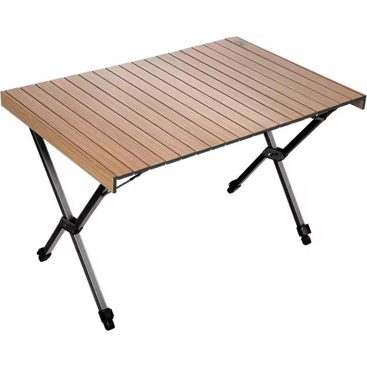 Mesa Plegable Portátil para Acampar Ligera de Aluminio Ajustable para 4-6 Personas - 1