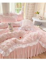 Conjunto de Cama de Princesa Rdovkxua Rufa de Algodón Sólido, Funda de Cojín de Rey y Reina, Falda de Cama con Volantes para Mujeres - details 7