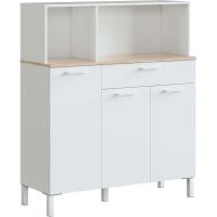Alacena de Cocina Mueble Auxiliar de 3 Puertas y 1 Cajón Acabado en Blanco Artik y Roble Canadian - details 3