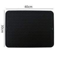 Ilicone-alfombrilla de silicona resistente al calor para cocina, tapete de secado antideslizante, 2 piezas, 40x30 cm - details 2