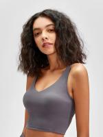 Camiseta sin mangas con estante incorporado, sujetador corto con relleno extraíble, sujetador deportivo tipo palangre para yoga y gimnasio - details 23