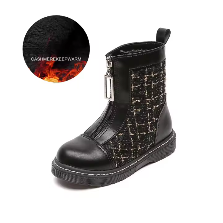 Nuevo compañero de clase versión coreana moda cuero niñas botas individuales estilo británico - 1